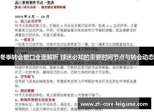 冬季转会窗口全面解析 球迷必知的重要时间节点与转会动态